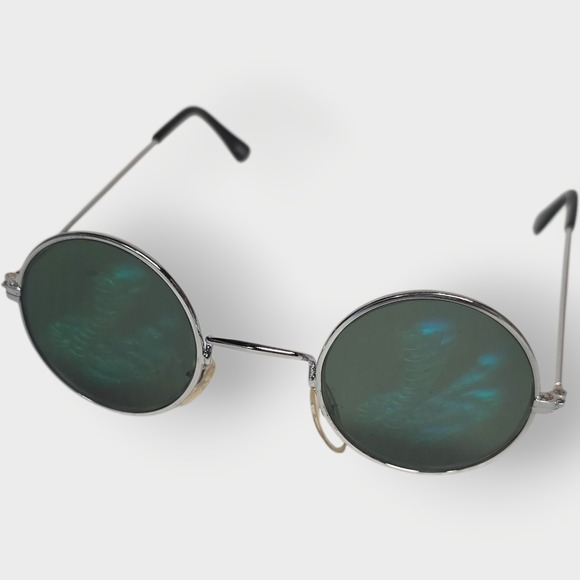 The Unbranded Brand Accessories - NEW 1990s ROUND Snake Hologram Sunglasses Unworn Original Vintage Glasses